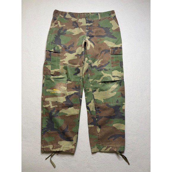 Military Surplus Other - Vintage Cargo Pants Mens Large Camo Woodland Military Tactical BDU Distressed